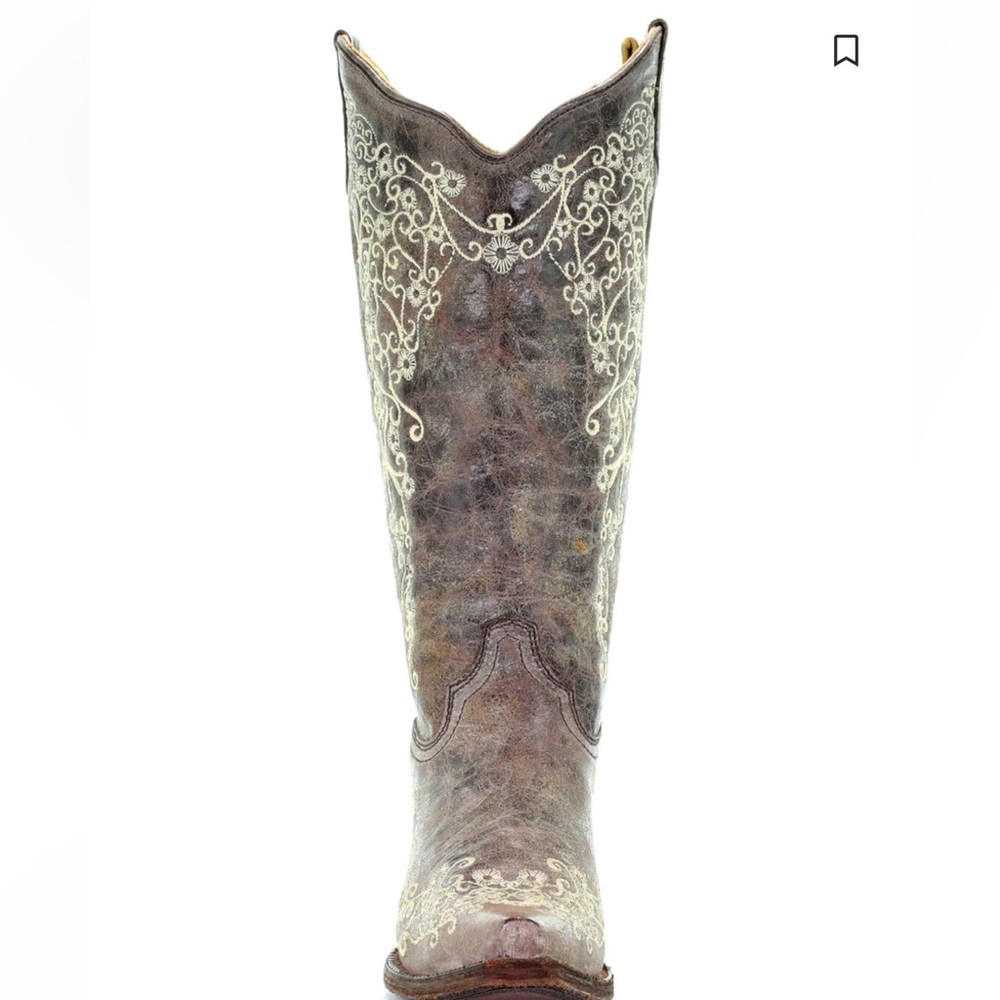 CORRAL WOMEN'S CRATER WITH BONE EMBROIDERY WESTERN BOOTS - SNIP TOE